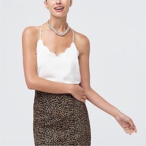 J Crew Scalloped Trim Camisole Top